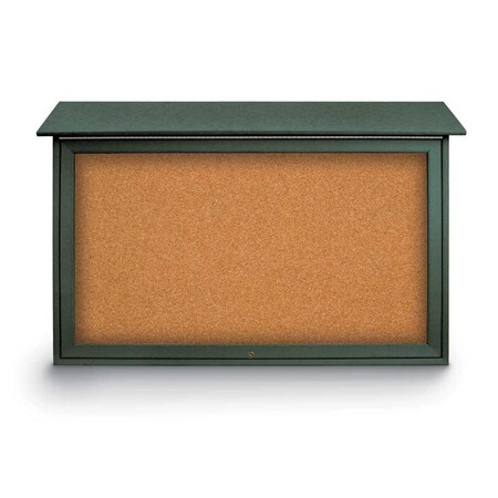 United Visual Products Indoor Enclosed Combo Board, 42"x32", Satin Frame/Burgundy & Cloud UVCB4232-BURGUN-CLOUD
